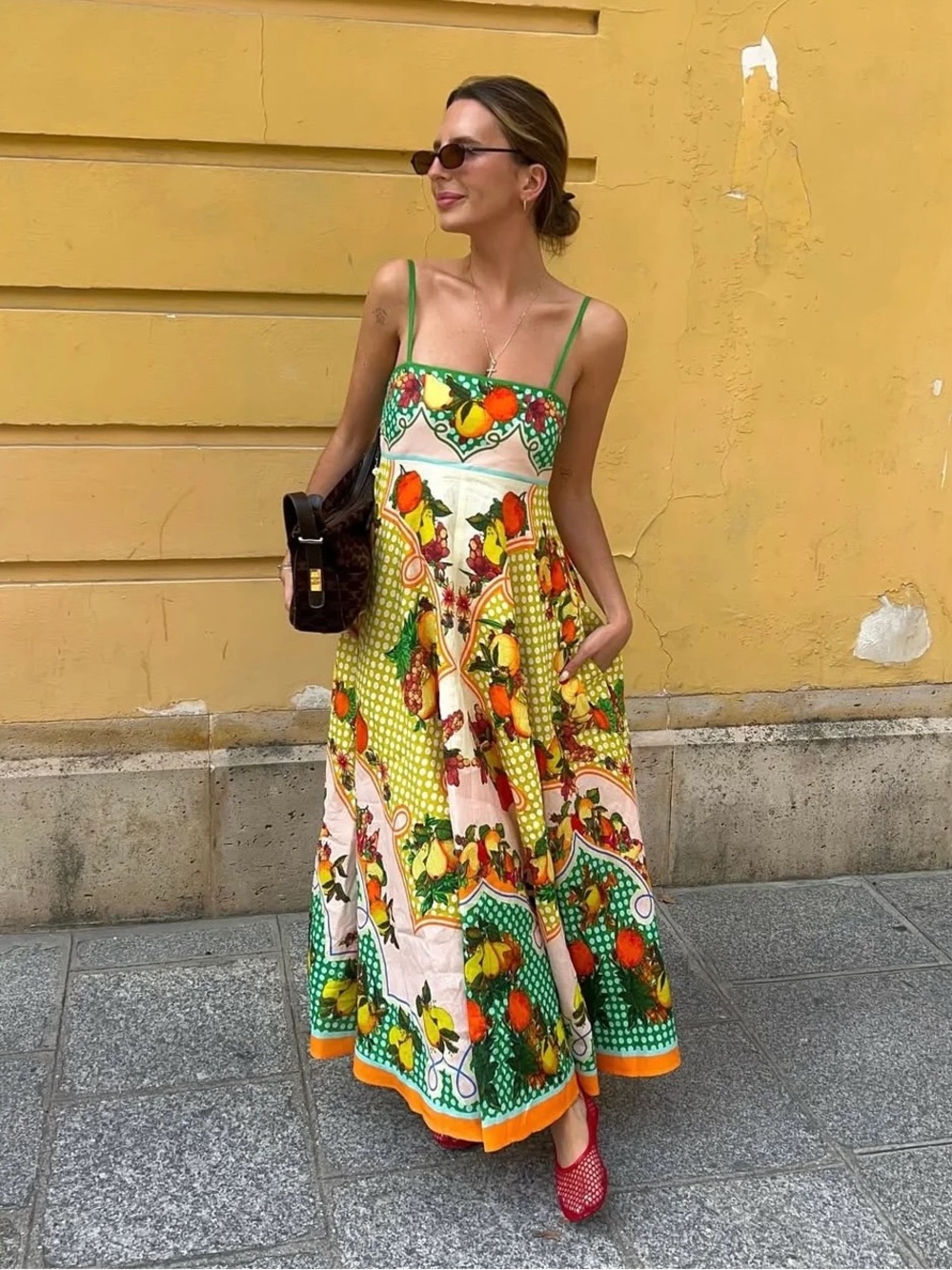 Alemais Lemonis Linen European Fruit Sun Dress